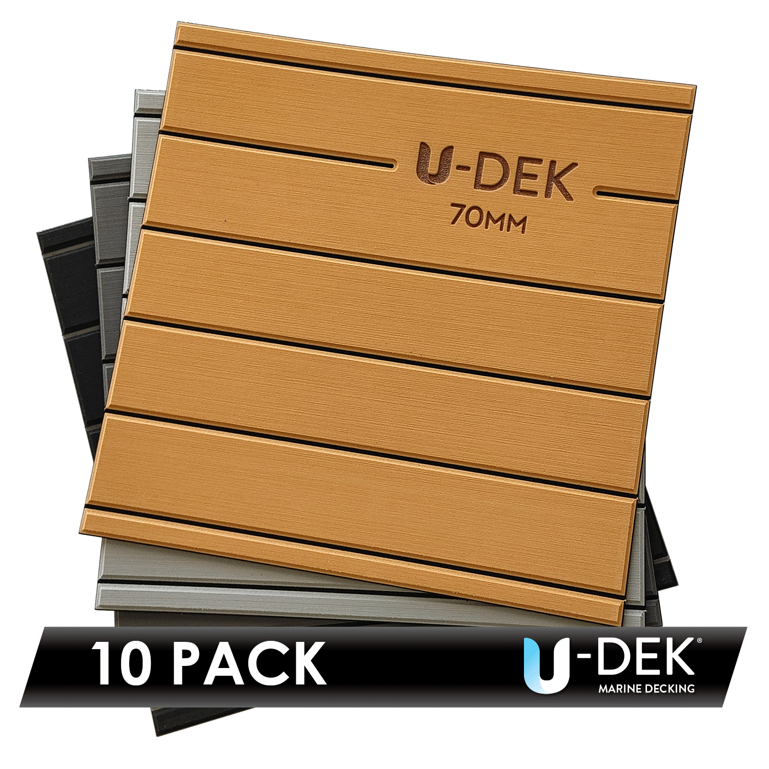 U-DEK™ Dual Layer 6mm Routered 70mm boards 10 Sheet Pack