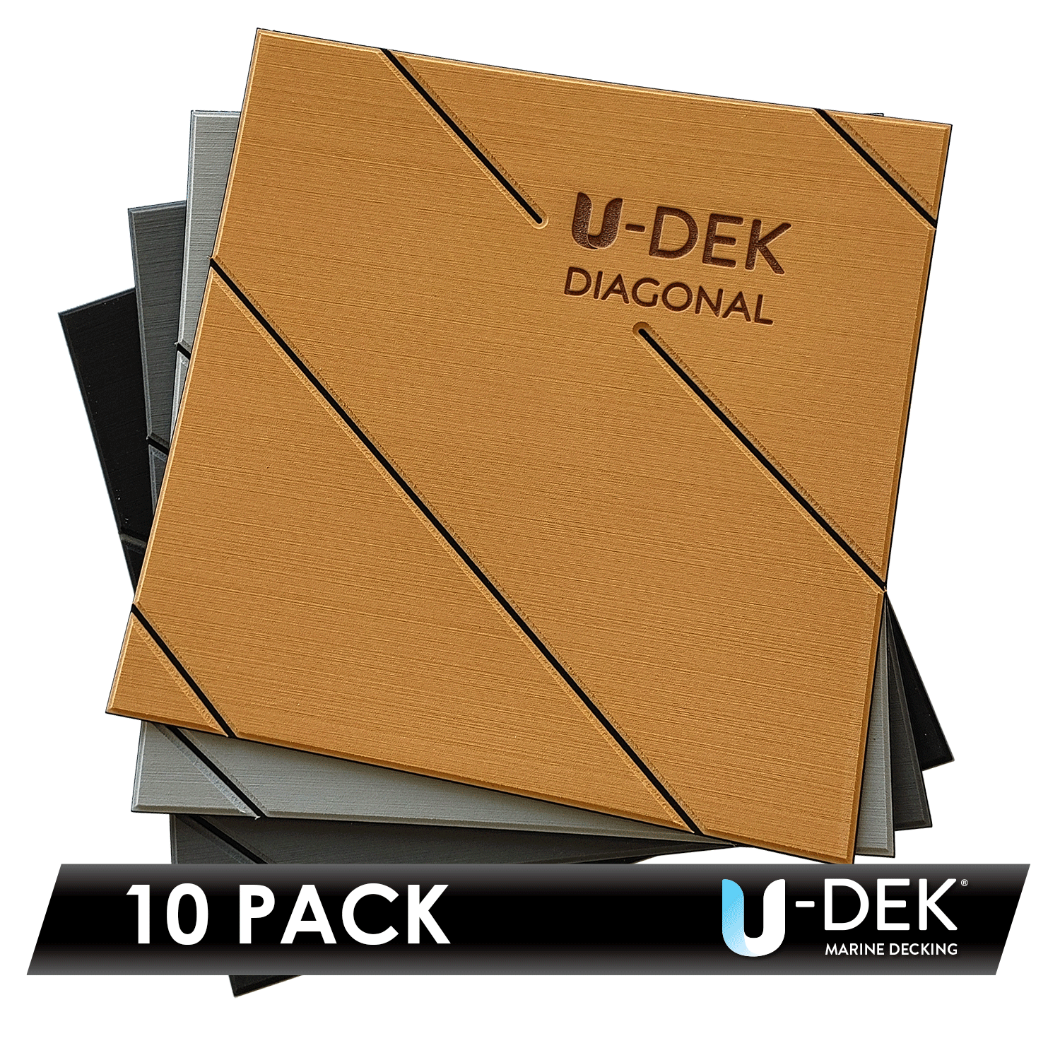 U-DEK™ Dual Layer 6mm Routered Diagonal Pattern 10 Sheet Pack