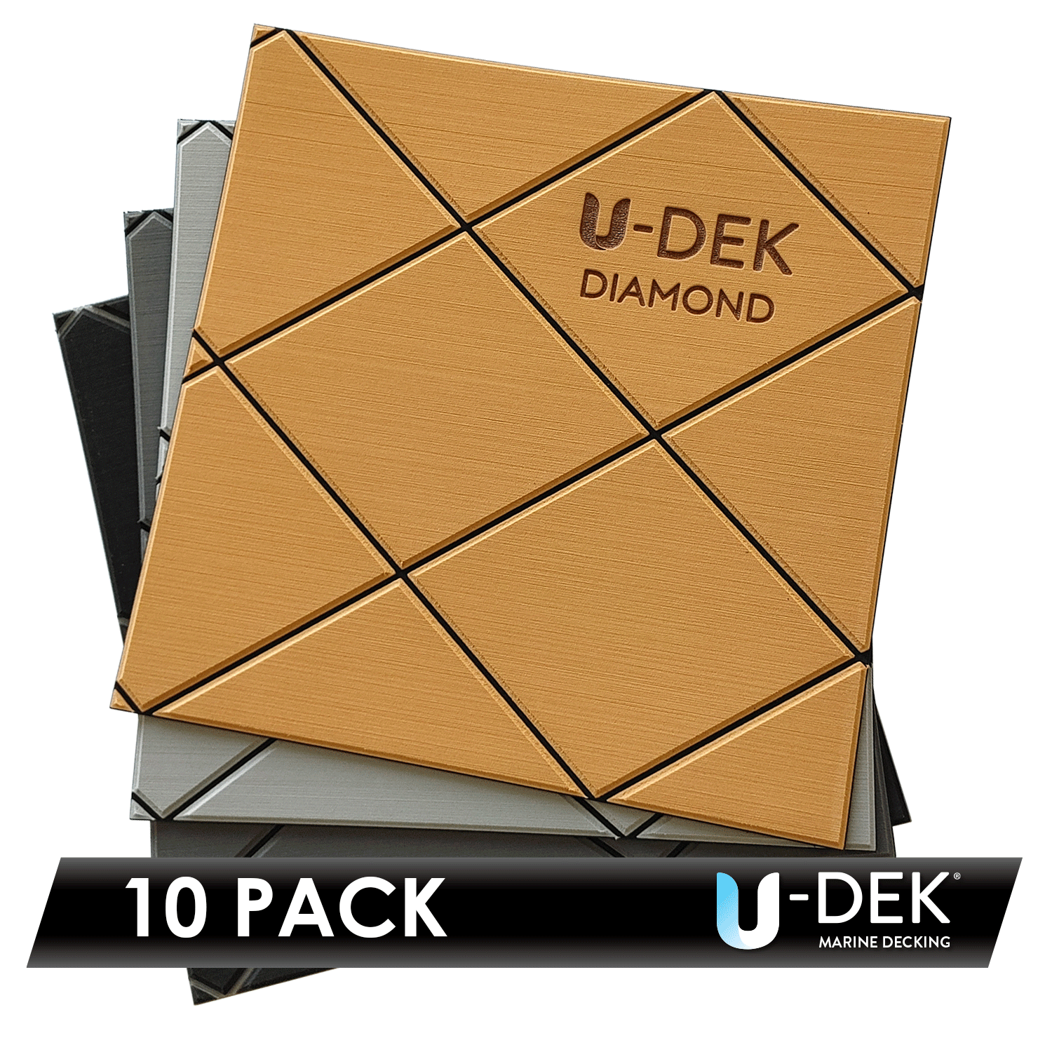 U-DEK™ Dual Layer 6mm Routered Diamond Pattern 10 Sheet Pack